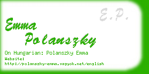 emma polanszky business card